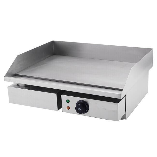 Yescom Commercial 1500W 14 Electric Countertop Griddle Stainless Steel Adjustable Temp Control Restaurant Grill 