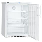 Front view of the Liebherr FKUv 1610 White Undercounter Fridge, 141 Litres with open door