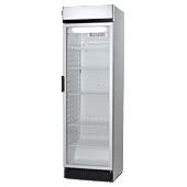 Front view of the Vestfrost FKG 410 Single Door Upright Fridge, 381 Litres
