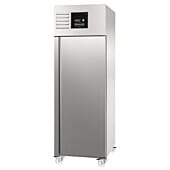 Front view of the Sterling Pro SPI700R Green Single Door Gastronorm Fridge Cabinet
