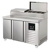 Front view of the Sterling Pro SPIZ-135 2 Door Refrigerated Preparation Counter