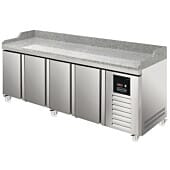 Front view of the Sterling Pro Green SPI-7-225-40-GR 4 Door Granite Counter Fridge, 615 Litres