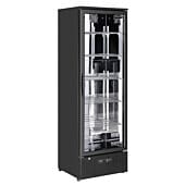 Sterling Pro SP110-BK Black Single Door Upright Bottle Cooler, 293 Litres