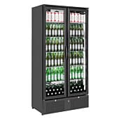 Sterling Pro Green SP220-BK Black Double Door Upright Bottle Cooler, 458 Litres
