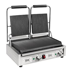 Buffalo Double Ribbed Top Contact Grill - FC385