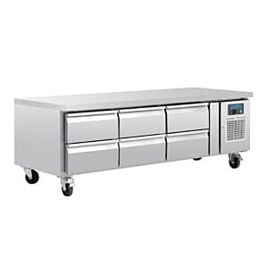 Front view of the Polar DA465 U-Series 6 Drawer Chef Base Fridge, 6 x 1/1GN
