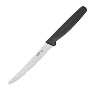 Hygiplas CF897 Hygiplas Serrated Tomato Knife Black 10.5cm