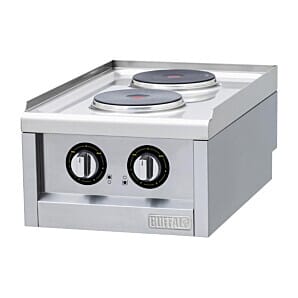 Buffalo CU472 600 Series 2 Ring Electric Hob, 3.5kW