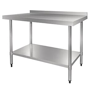 Vogue Stainless Steel Table with Upstand 600mm - GJ505