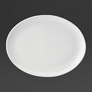 Utopia Pure White Oval Plates 360mm (Pack of 18) - DY322