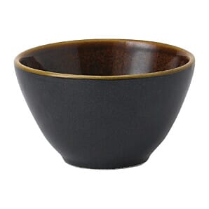 Churchill FD817 Super Vitrified Nourish Black Onyx Two Tone Contour Deep Bowl 8oz (Box 12) (Direct)