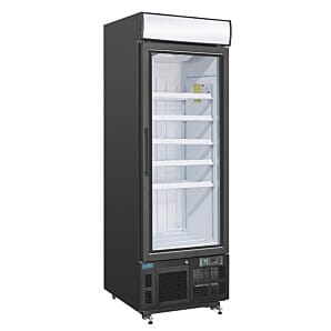 Polar GH428 G-Series Black Upright Display Freezer, 412 Litres
