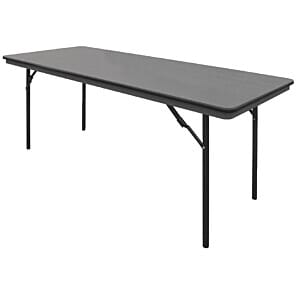 Bolero ABS Rectangular Folding Table Grey 6ft (Single) - GC596