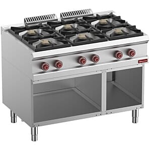 Diamond G7/6BA11-RN 6 Burner Gas Range on Open Cupboard