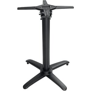 Front view of the Bolero GP773 Aluminium Black Flip Top Table Base