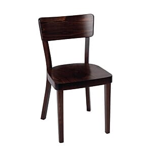 Fameg Plain Side Chairs Walnut Finish (Pack of 2) - DC355