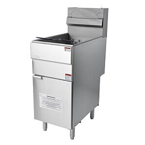 Hamoki GF120T Free Standing Twin Tank / Double Basket Propane Gas Fryer, 34kW