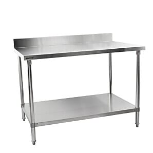 Hamoki 141007 Stainless Steel Table with Backsplash, 900mm