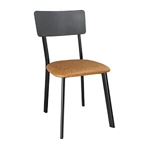 DR300 - Bolero Metal & PU Side Chair Vintage Camel (Pack 4) - DR300