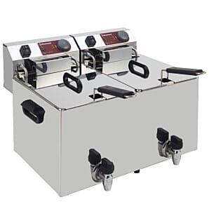Diamond EF102-TN Double Basket Countertop Electric Fryer, 9kW