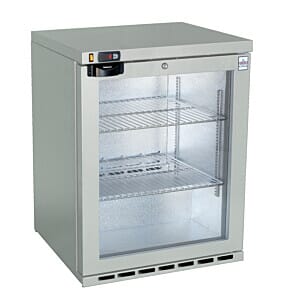 Osborne 160ES GSI eCold Single Door Silver Undercounter Fridge, 110 Litres