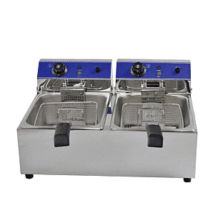 Hamoki EF-132 Electric Double Tank Deep Fat Fryer, 2 x 8 Litres