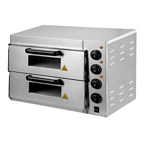 Hamoki EP 1+1 Twin Deck Chamber Pizza Oven, 16"