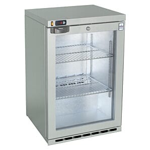 Osborne 180ES GSI eCold Single Door Silver Undercounter Fridge, 139 Litres