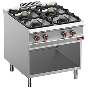 Diamond G9/4BA8-N 4 Burner Gas Range on Open Cupboard