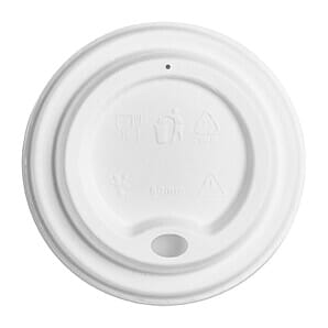 Vegware DX579 Hot Cup Lid Moulded Fibre 79-Series (Pack of 1000)