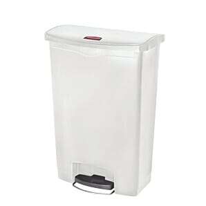 Rubbermaid Slim Jim Step on Bin Front Pedal 90Ltr White - CW594