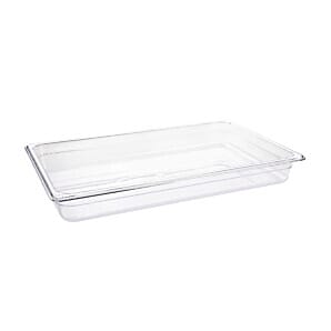 Vogue U224 Polycarbonate 1/1 Gastronorm Container 65mm Clear