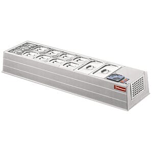 Diamond MIDI-R6 Stainless Steel Refrigerated Topping Unit, 7 x 1/3 GN Pans