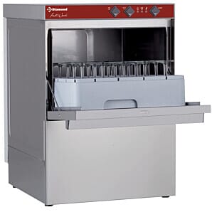 Diamond 046D/6-PS 450mm Basket Frontloading Glasswasher and Dishwasher with Drain Pump, 30 Baskets/hour