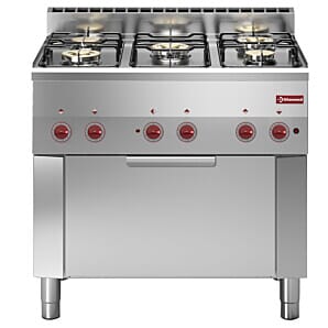 Diamond G60/5BFEV9-N 5 Stove Freestanding Gas Range Cooker on Electric Convection Oven, 3kW
