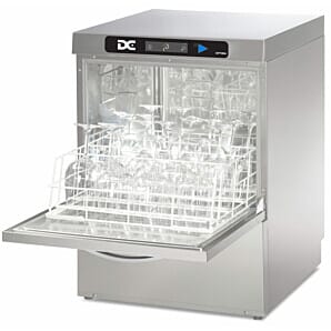 DC OXG50AD Optima Range 500mm Basket Frontloading Commercial Glasswasher with Break Tank & Drain Pump - 30 Pint Capacity