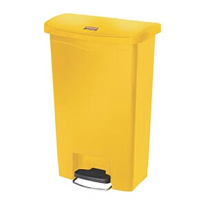 Rubbermaid Slim Jim Front Step-On Pedal Bin Yellow 50Ltr - CW585