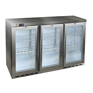 Osborne 290ES GSS INT eCold Triple Door Stainless Steel Undercounter Fridge, 330 Litres