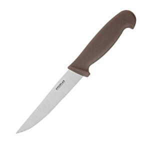 Hygiplas FX125 Hygiplas Vegetable Knife Serrated Brown 10.5cm