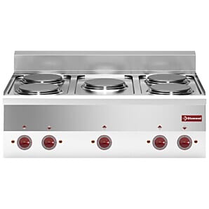 Diamond E60/5P9T-230/3-N 4 Rounded Hobs Countertop Electric Range Cooker, 10kW
