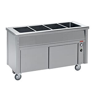 Diamond BC23 Bain Marie on 2 Door Heating Cupboard, 6 x 1/1 GN