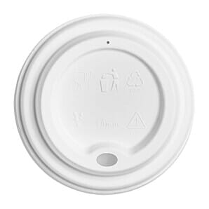 Vegware DX580 Hot Cup Lid Moulded Fibre 89-Series (Pack of 1000)