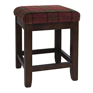 Bolero Dale Low Stools Claret Tartan (Pack of 2) - DY720