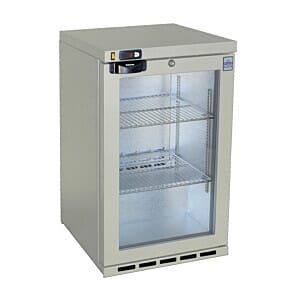 Osborne 30ES GSI eCold Single Door Silver Undercounter Fridge, 94 Litres