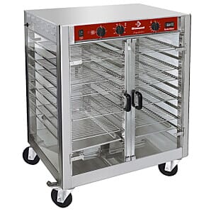 Diamond ET10-RB Rotary Electic Chicken Rotisserie Cupboard on Castors, 1.5kW