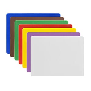 Hygiplas CH049 Hygiplas Low Density Chopping Board Set Small (Set of 7 - 12mm High)