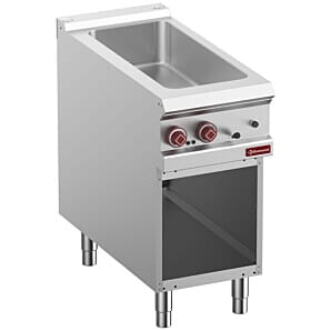 Diamond E9/BMA4-N Freestanding Electric Bain Marie on Neutral Open Cupboard, 4 x 1/3 GN