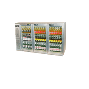 Osborne 430ES GSI eCold Triple Door Silver eCold Undercounter Fridge, 393 Litres