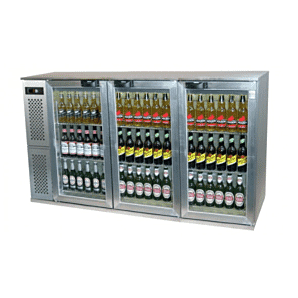 Osborne 430ES GSS eCold Stainless Steel Triple Door Undercounter Fridge, 393 Litres