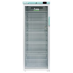 LEC Medical PPGR310BT-LHH Pharmacy Plus Bluetooth Enabled Upright Left Hand Hinge Glass Single Door Refrigerator, 310 Litres